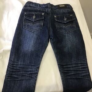 👖 Girls Rebel Jeans | Size 5 | Dark Indigo | Boot-Ready Hem | Pre-Loved
